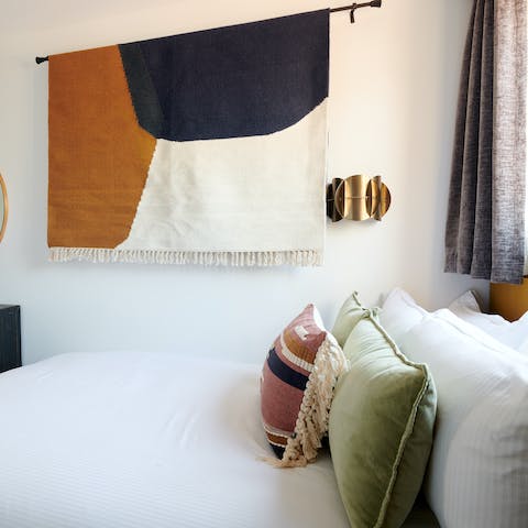 Get a good night's sleep in the comfy bed