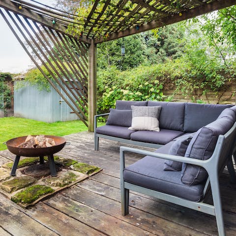 Share anecdotes and laughs around a roaring fire