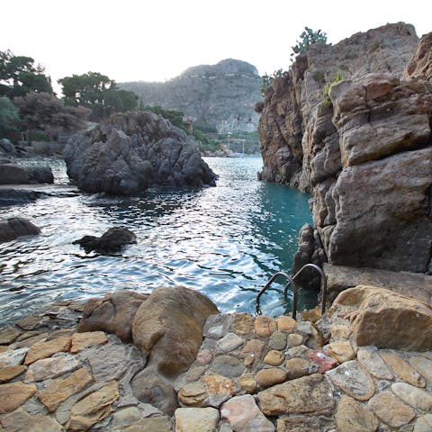 Enjoy a private beach, only accessible via the garden