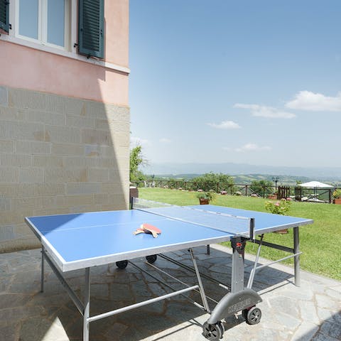 Challenge a loved one to a game of table tennis