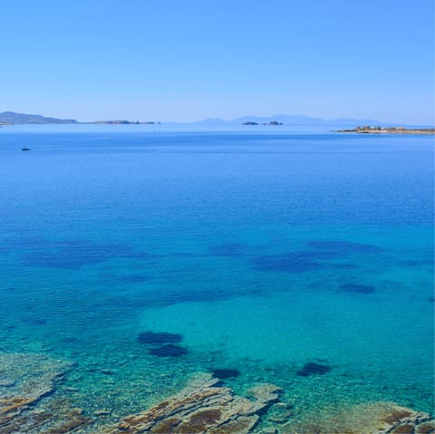 Walk to the nearby beach and spend a day sea swimming – Loladonis isn’t far