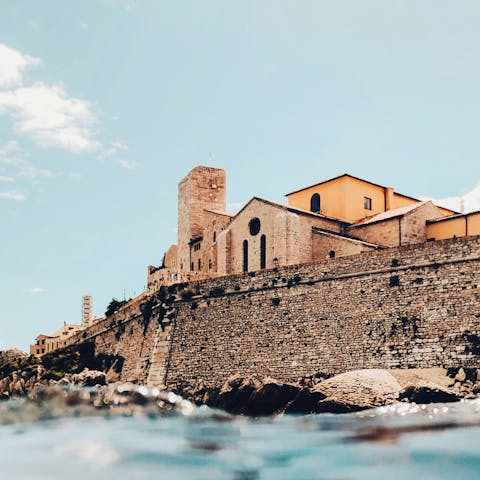 Wander the streets of Antibes Old Town, 2.5km away