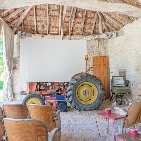 Throw a private film screening in the outdoor cinema