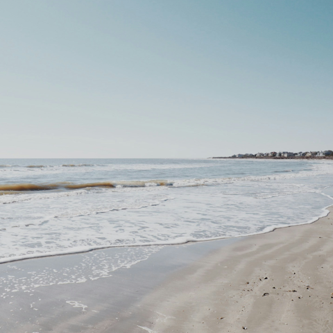 Make the five-minute stroll to the nearest beach