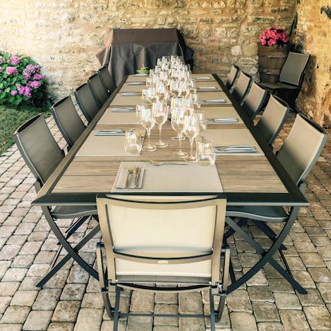 Sit down to an elaborate alfresco feast prepared by your private chef