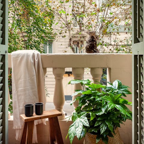 Perch on the master bedroom's Juliet balcony with your morning coffee
