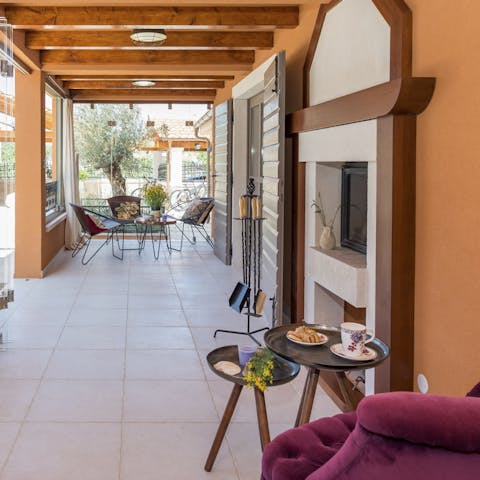 Have your morning coffee in the open air