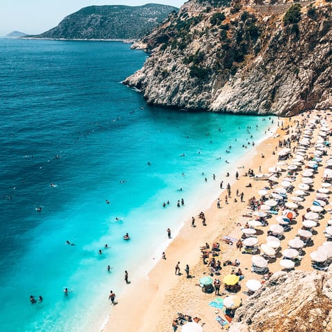 Explore Kalkan's  bars, restaurants and beaches – just fifteen minutes away