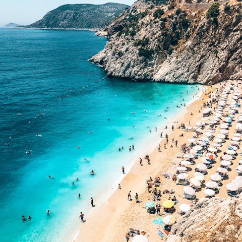 Explore Kalkan's bars, restaurants and beaches – just fifteen minutes away