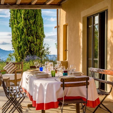 Savour Italian meals prepared by a local chef – available on request