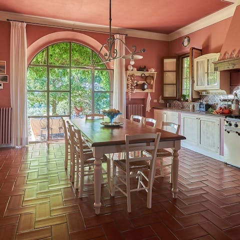 Whip up your favourite pasta dishes in the traditional kitchen