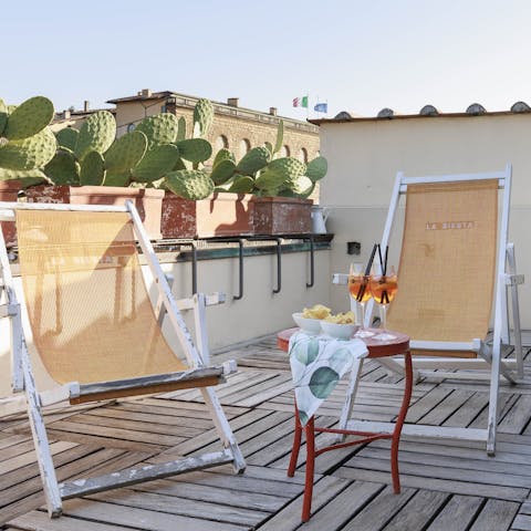 Wind down with leisurely evening drinks on the terrace