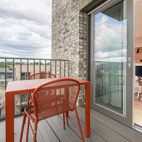 Take your morning coffee or tea onto the balcony
