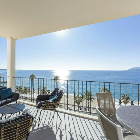 Admire the wonderful sea view from one of the terraces