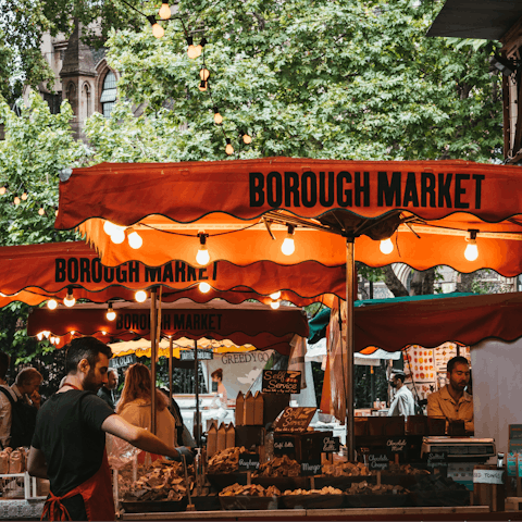 Take the Northern line all the way to Borough Market for a great meal