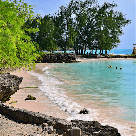 Feel the fine sands of the Platinum Coast between your toes in Saint James