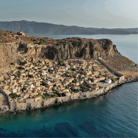 Explore the medieval fortress of Monemvasia 