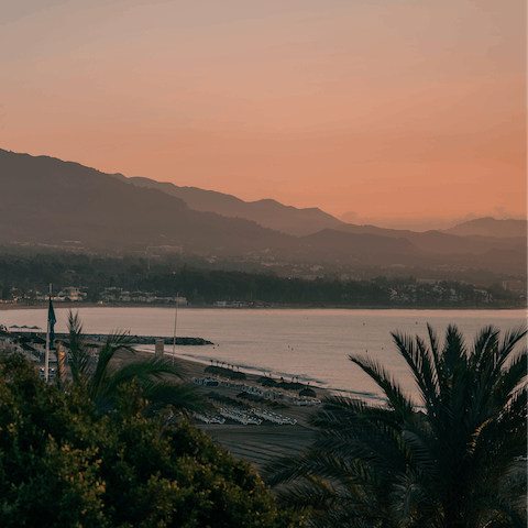 Look forward to spending afternoons on Saladillo Beach, a short drive away