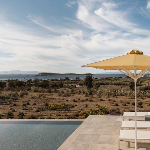 Take a dip in the pool with a view of the sea