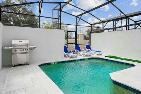 Cool off in the pool then fire up the barbecue