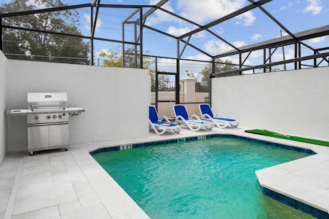 Cool off in the pool then fire up the barbecue