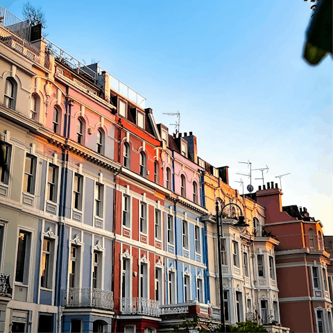 Head ten minutes to the beautiful neighbourhood of Notting Hill