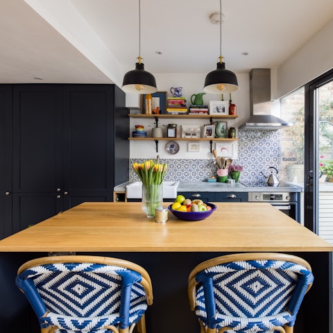 Start your day at the breakfast bar with a pastry picked up from a cafe on Blackstock Road