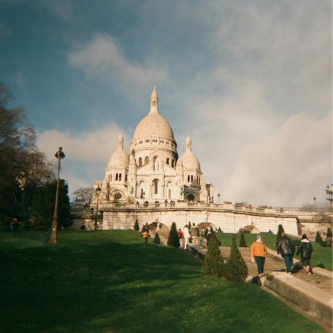 Explore the beautiful Basilique du Sacré-Cœur – just twelve minute's walk from the home
