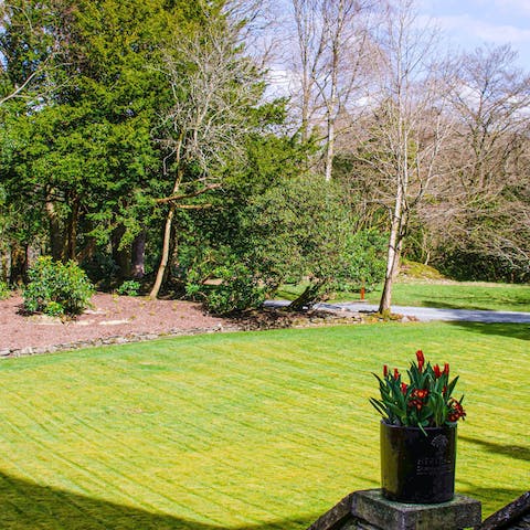 Catch rays in the large garden with a refreshing jug of Pimms