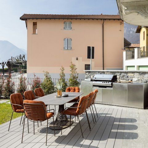 Fire up the barbecue and dine alfresco in the private garden