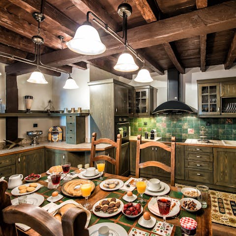 Cook up a storm or dine like kings on beautifully crafted continental breakfasts