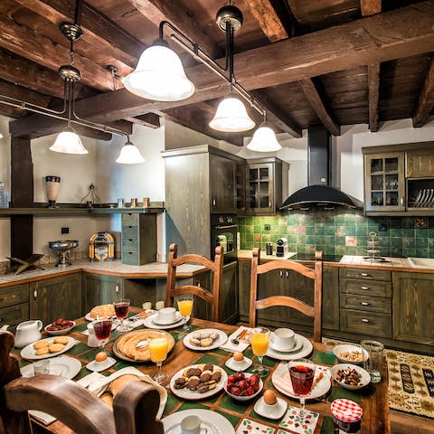 Cook up a storm or dine like kings on beautifully crafted continental breakfasts