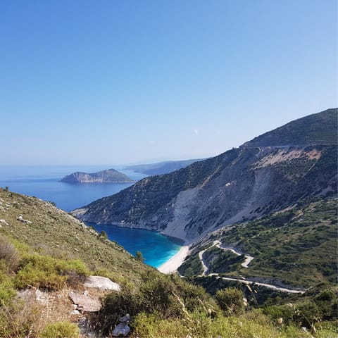 Walk to Kefalonia's spectacular coastline in just ten minutes