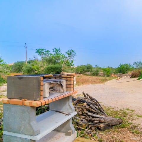 Fire up the brick barbecue and grill locally sourced produce