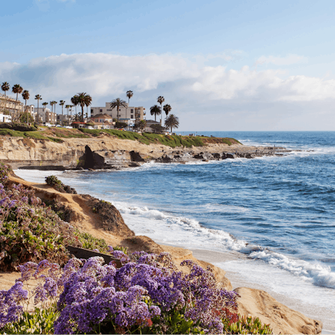 Wander down to the beautiful La Jolla beach, just a short walk away