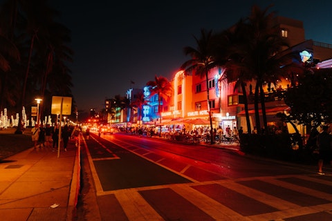 Experience South Beach's legendary Art Deco architecture, sands, and nightlife, roughly a fifteen-minute drive