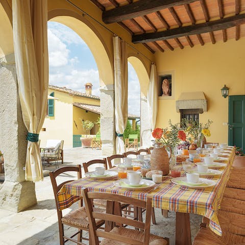 Dine like kings and queens out on the grand terrace