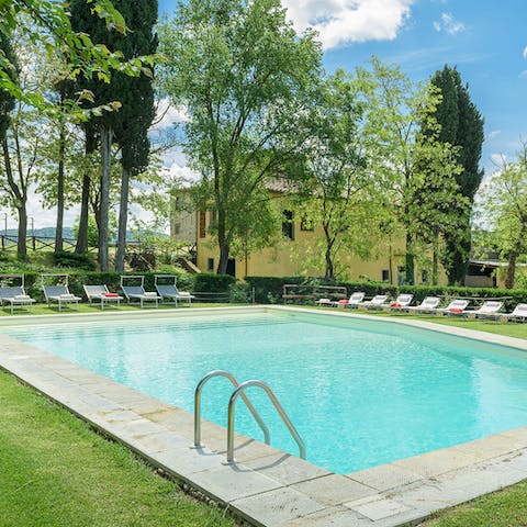 Cool off in the pool's crystal waters