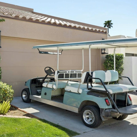 Cruise around the neighbourhood in a golf cart