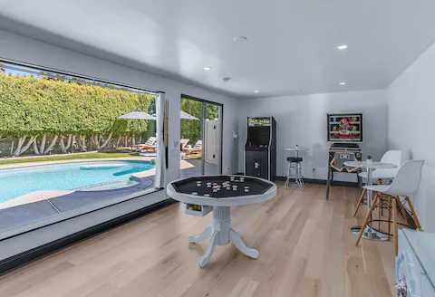 Challenge your loved ones to a game of bumper pool or play on the pinball machine