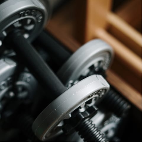 Work up a sweat in the building's gym