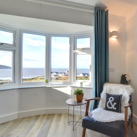 Recline in the cosy armchair and turn the pages of your holiday read