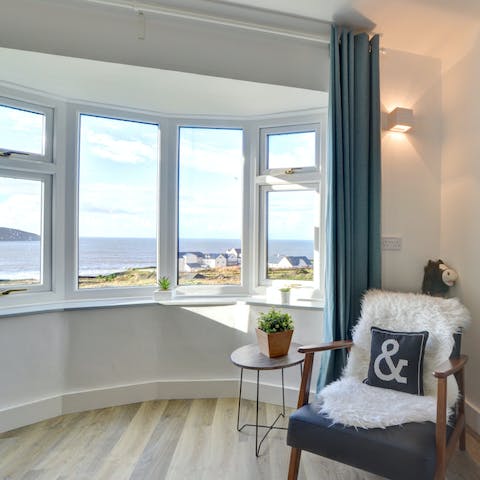 Recline in the cosy armchair and turn the pages of your holiday read