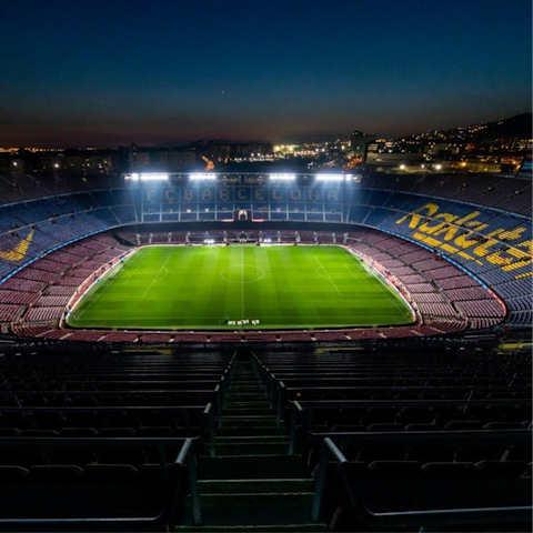 Join the crowds at Camp Nou on match day – it's a short walk away