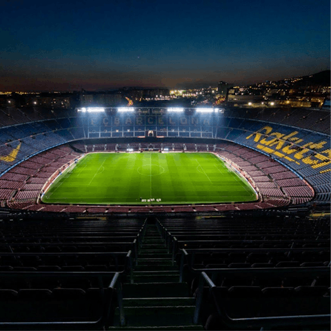 Join the crowds at Camp Nou on match day – it's a short walk away