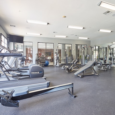 Work up a sweat in the communal gym