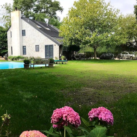 Find a picnic spot somewhere in the seven acres of lush garden
