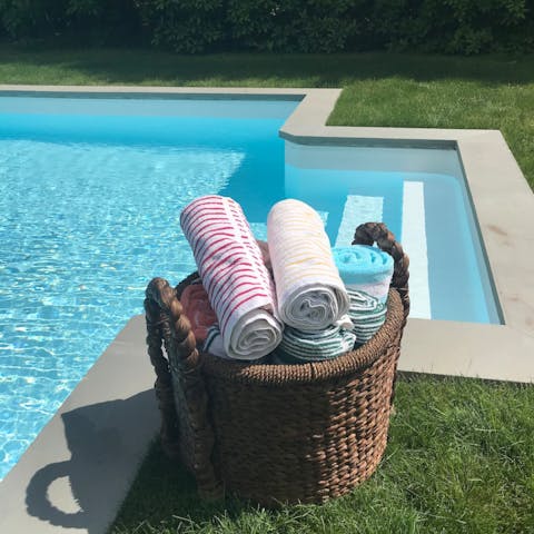 Cool down with a swim in the outdoor pool