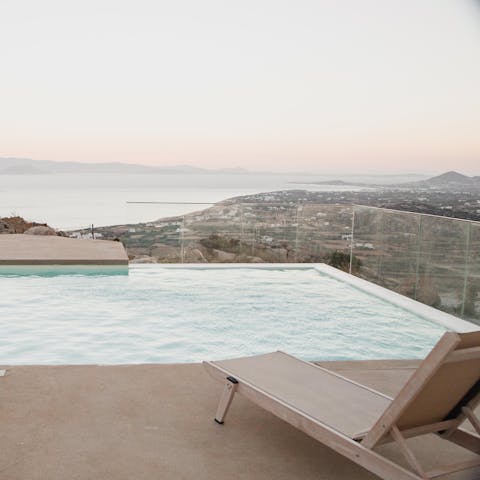 While away lazy afternoons splashing in the pool and admiring the views