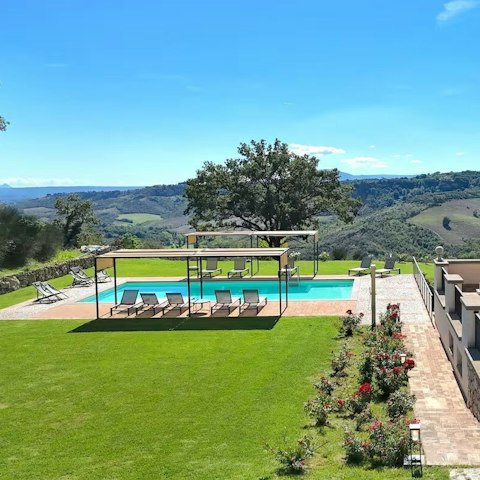 Enjoy incredible views while lounging by the pool